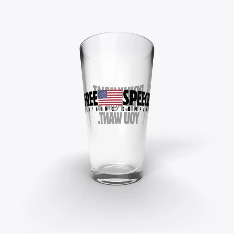 FREE SPEECH PINT GLASS