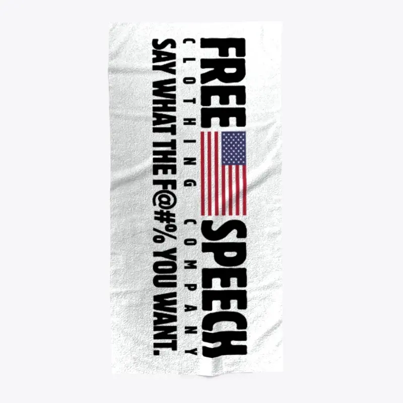 FREE SPEECH BEACH TOWEL